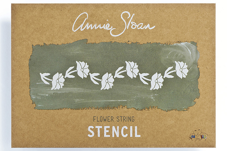 Flower String Stencil - Click Image to Close